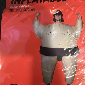 Inflatable sumo wrestler costume